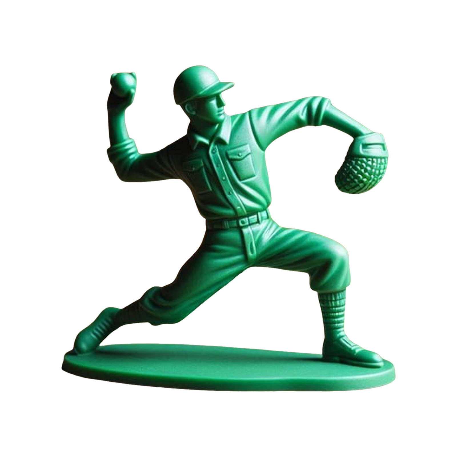 thumbnail image 2 of Interesante Soldado de Béisbol Verde Personaje Juguete Clásico Conjunto Estatua Jugador de Béisbol Novedad Mini Soldado Estatua Adecuado para la Decoración del Hogar Escritorio, 2 of 2